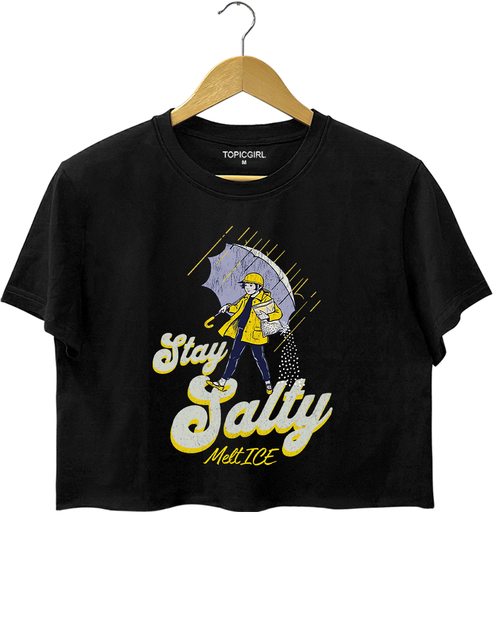 Subtle Anti ICE Stay Salty Crop Top
