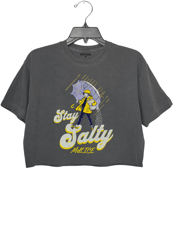 Subtle Anti ICE Stay Salty Crop Top