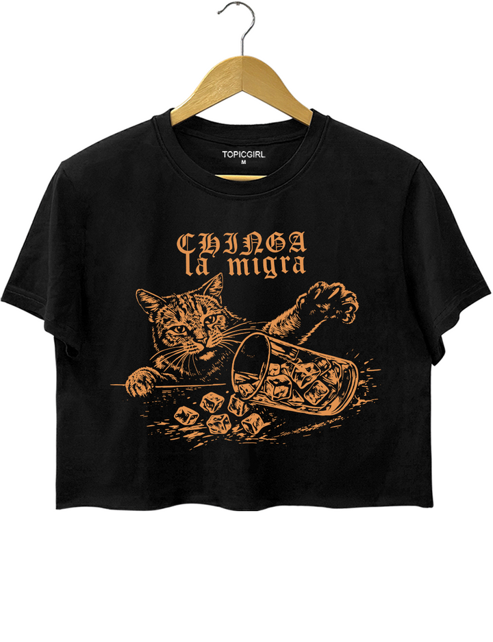 Cat Anti-ICE Crop Top