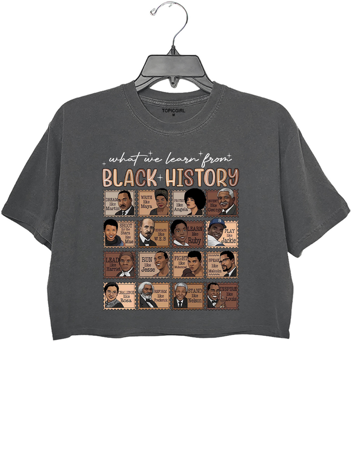 What We Learn From Black History Crop Top