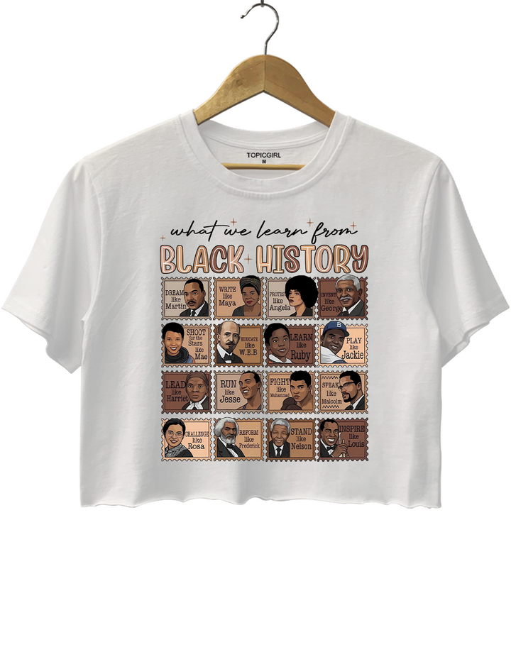 What We Learn From Black History Crop Top