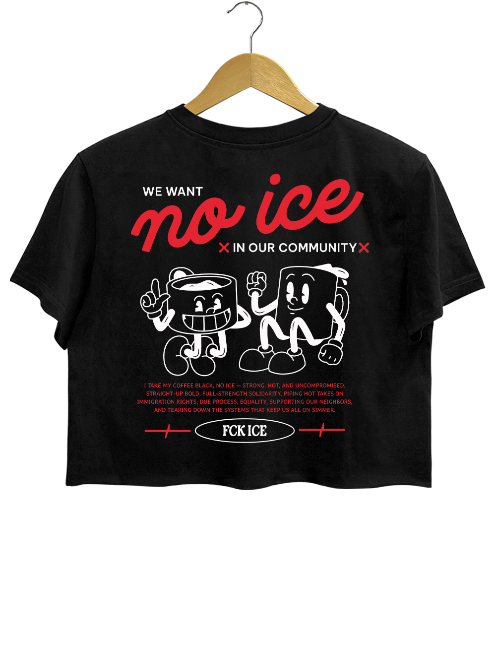 Retro Abolish ICE Crop Top