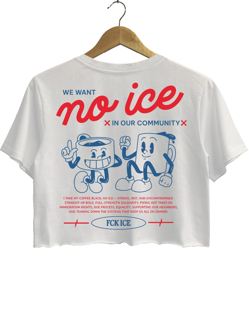 Retro Abolish ICE Crop Top