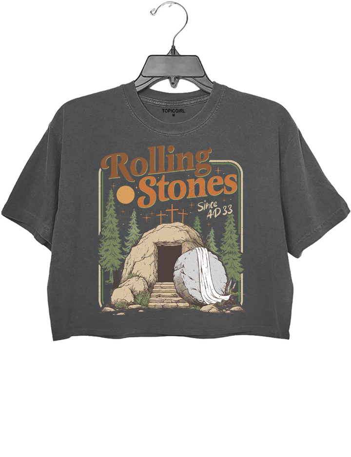Rolling Stones He Is Risen Crop Top