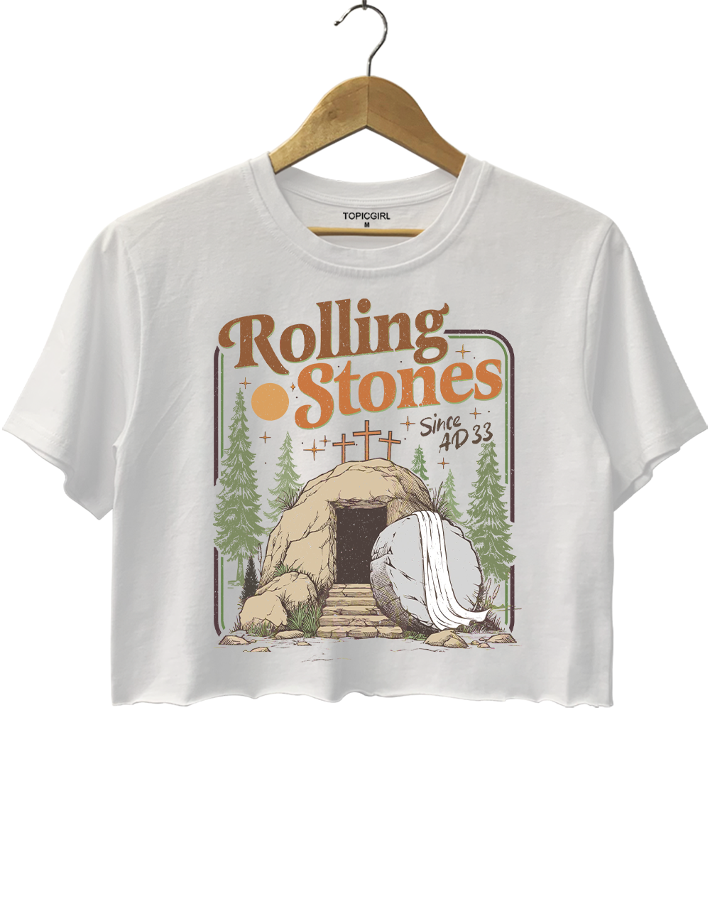 Rolling Stones He Is Risen Crop Top