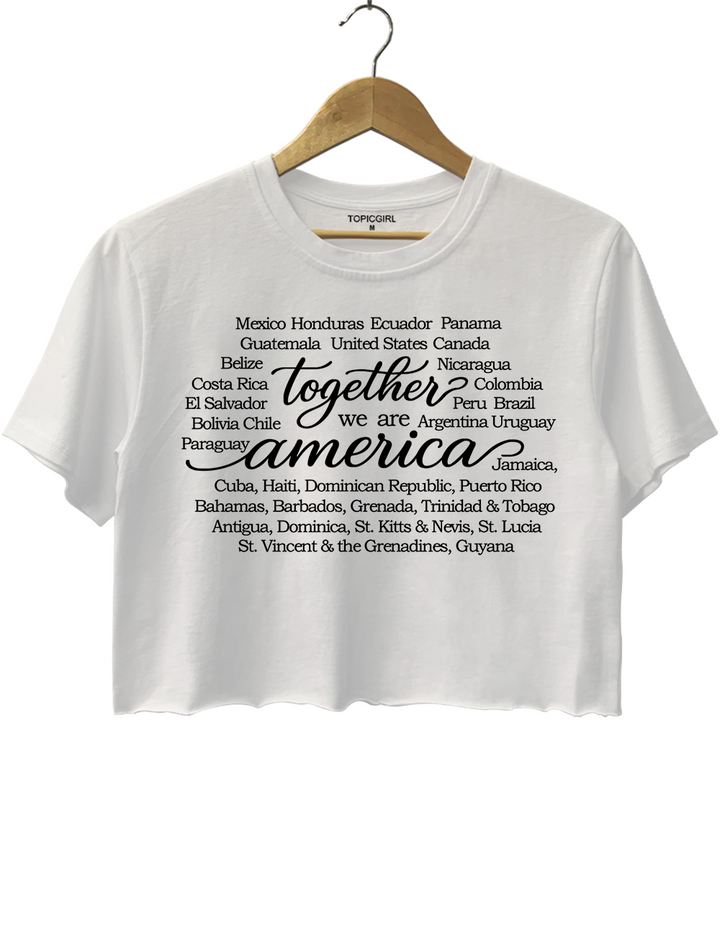 Together We Are America Crop Top