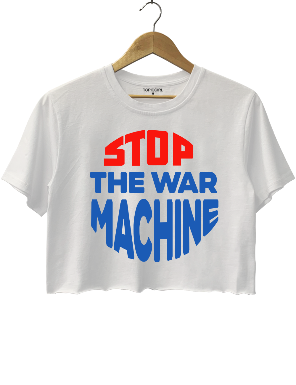 Stop The War Machine Crop Top