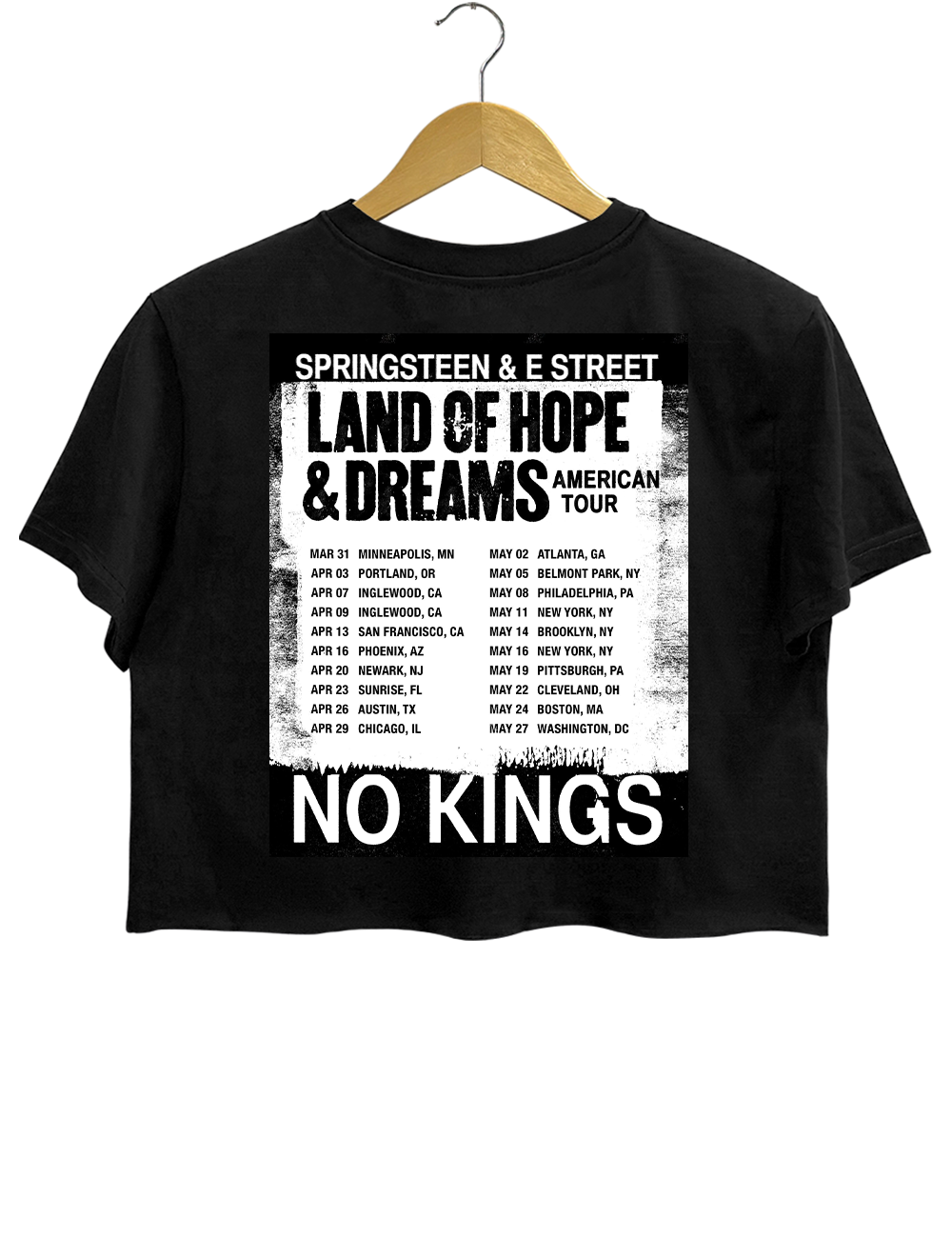 Bruce Springsteen Tour 2026 Land Of Hope & Dreams Crop Top