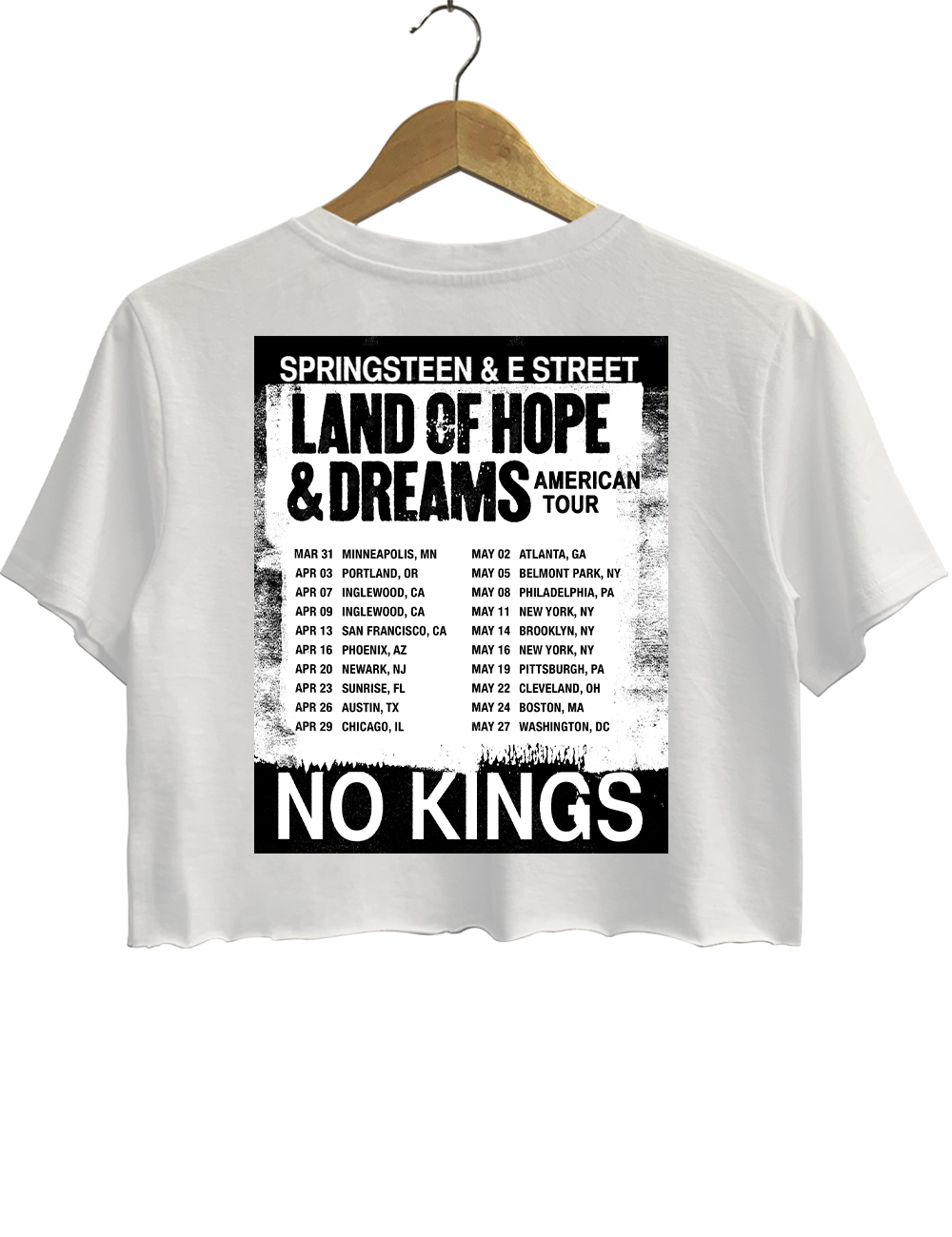Bruce Springsteen Tour 2026 Land Of Hope & Dreams Crop Top