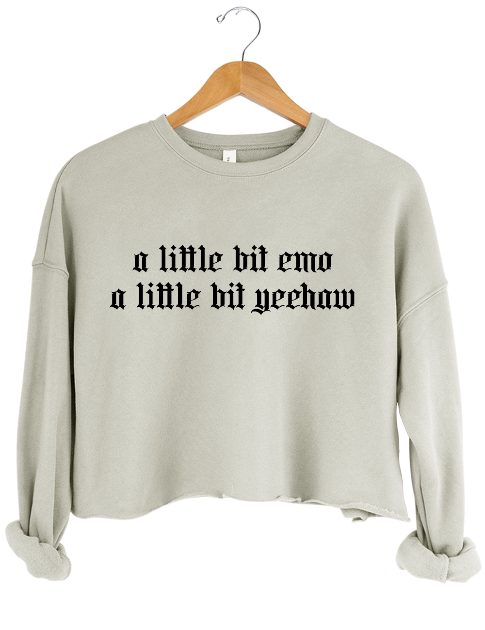 A Little Bit Emo A Little Bit Yeehaw Crop Sweatshirt