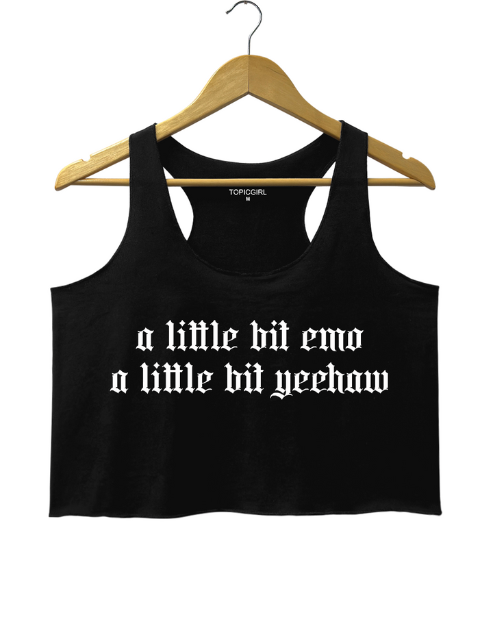 A Little Bit Emo A Little Bit Yeehaw Crop Tank Top