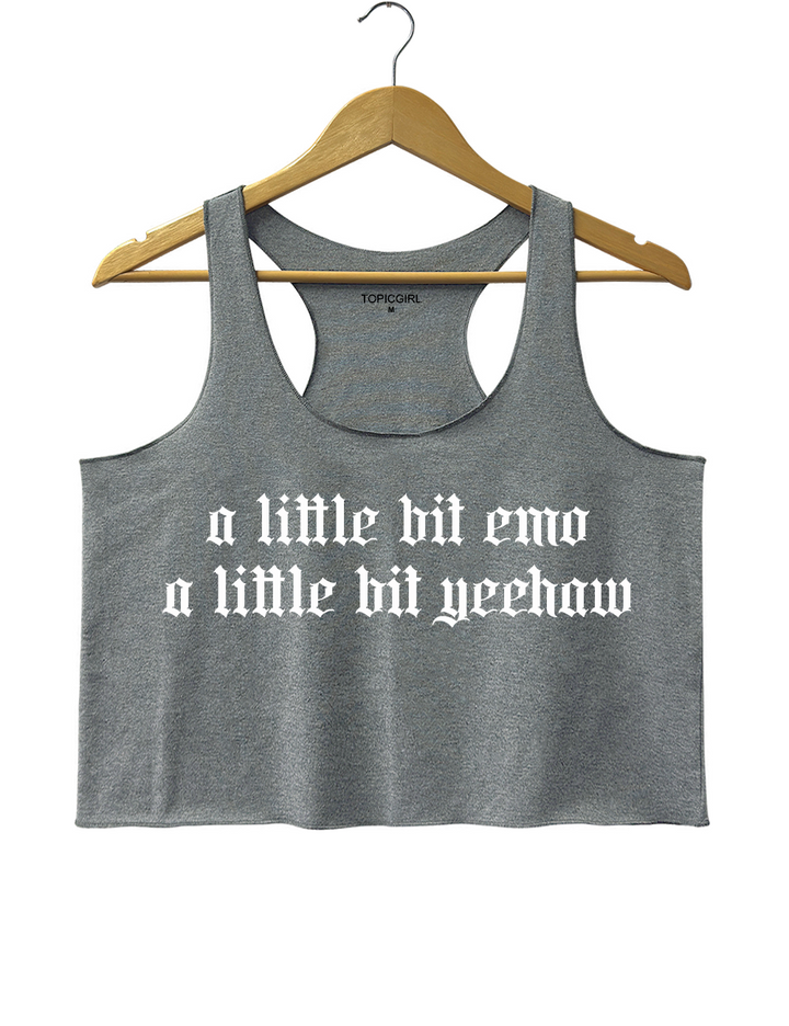 A Little Bit Emo A Little Bit Yeehaw Crop Tank Top