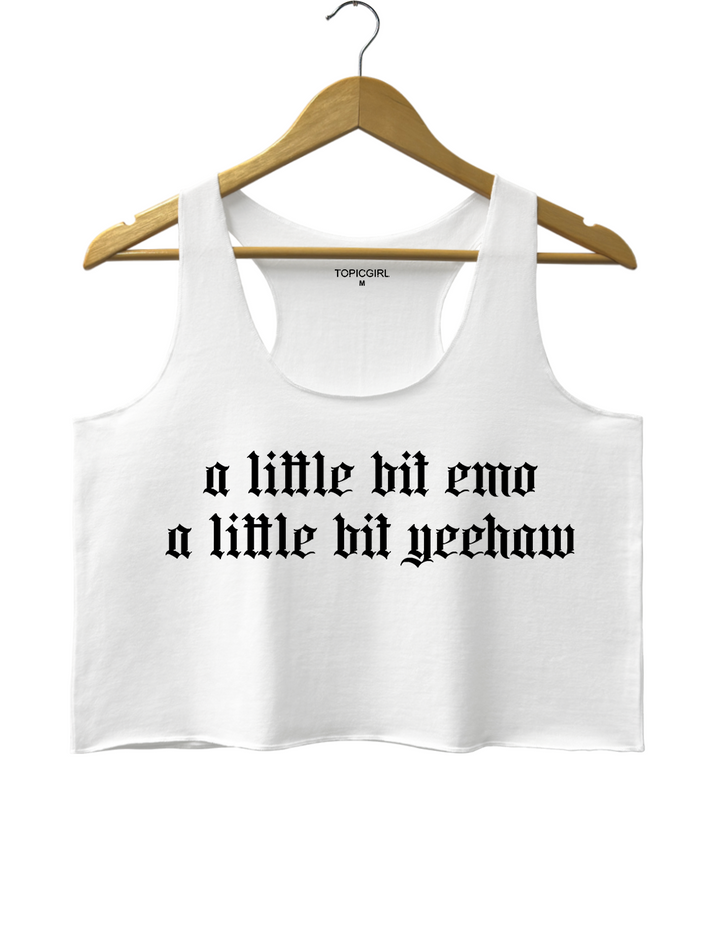 A Little Bit Emo A Little Bit Yeehaw Crop Tank Top