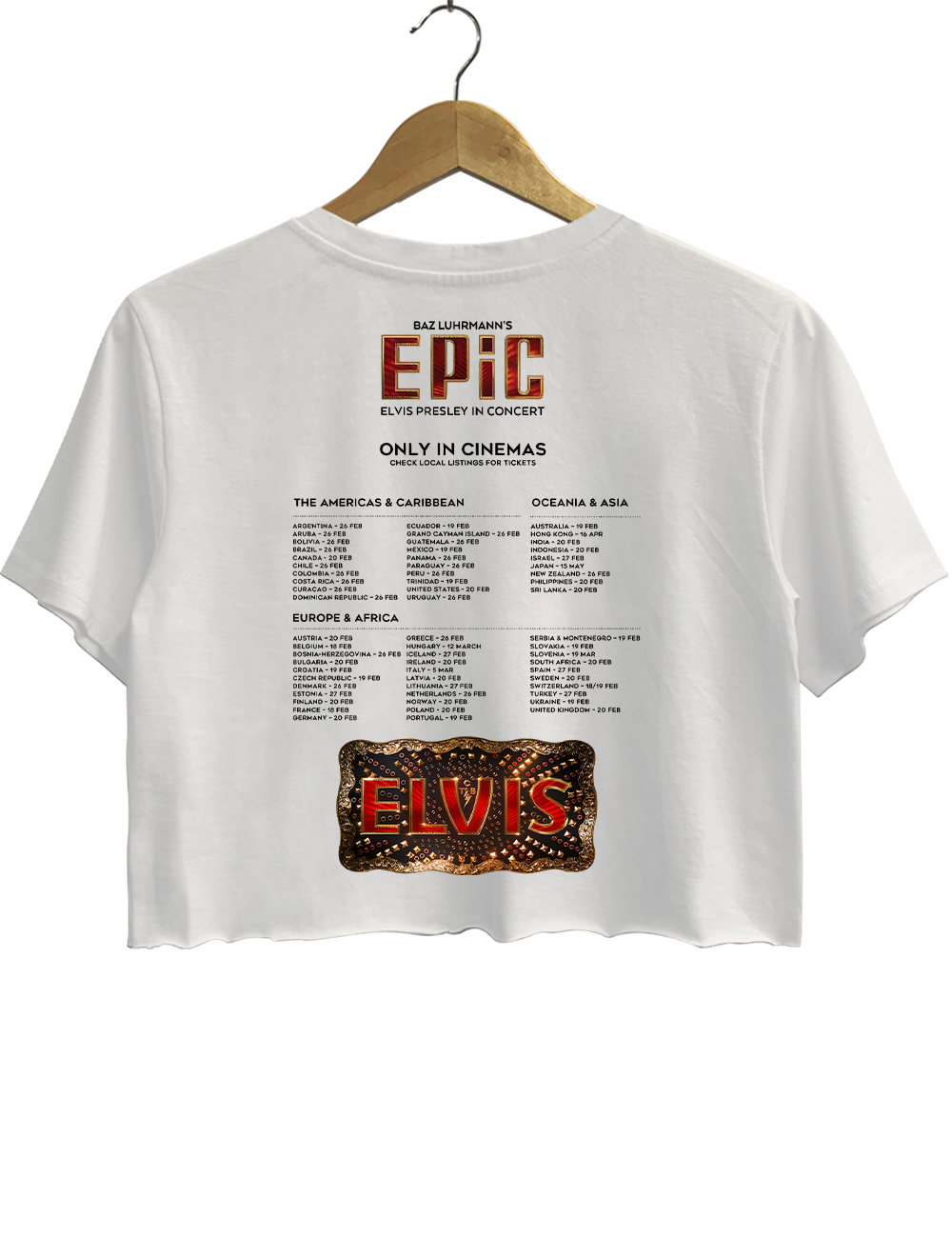 Elvis Presley In Concert 2026 Crop Top