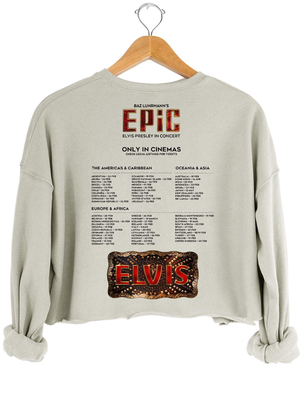 Elvis Presley In Concert 2026 Crop Sweatshirt