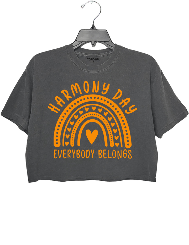 Harmony Day Everybody Belongs Crop Top