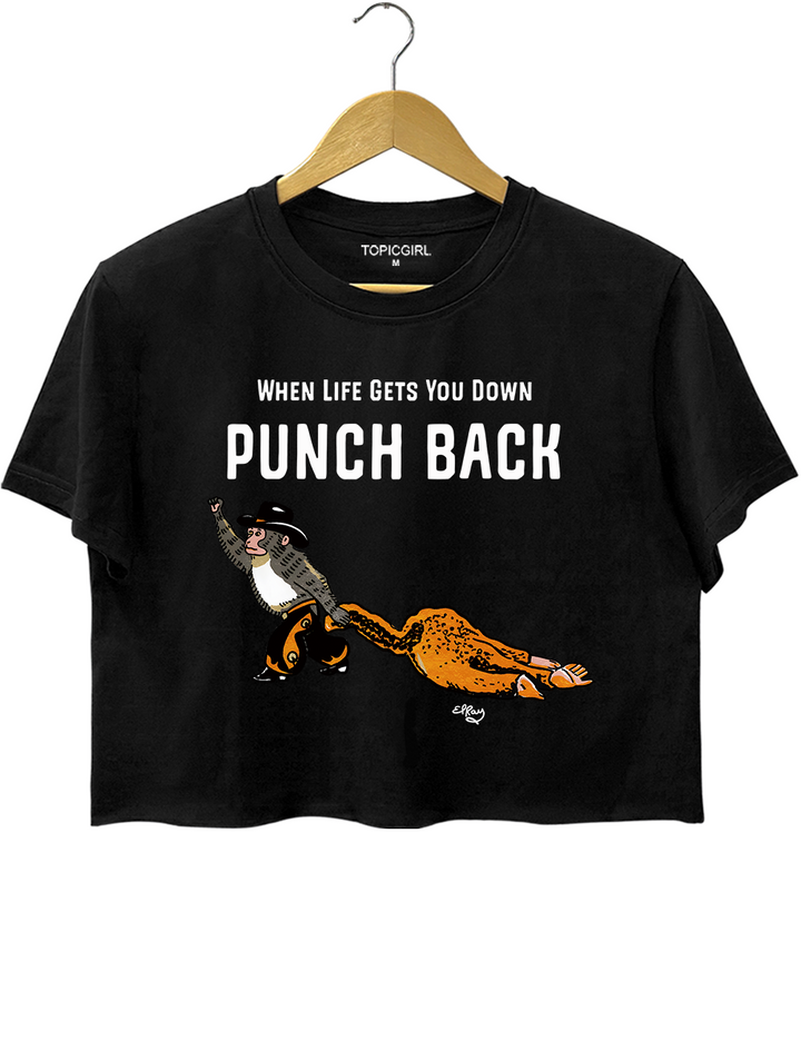 Punch Monkey Cowboy Cowgirl Love Crop Top