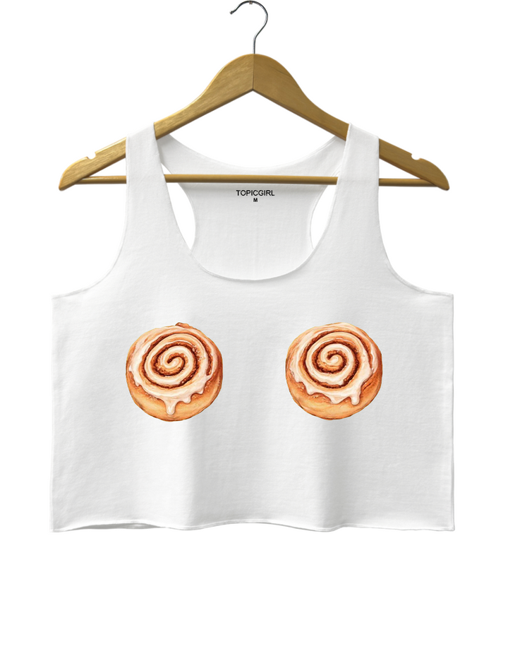 Harry Cinnamon Roll Crop Tank Top