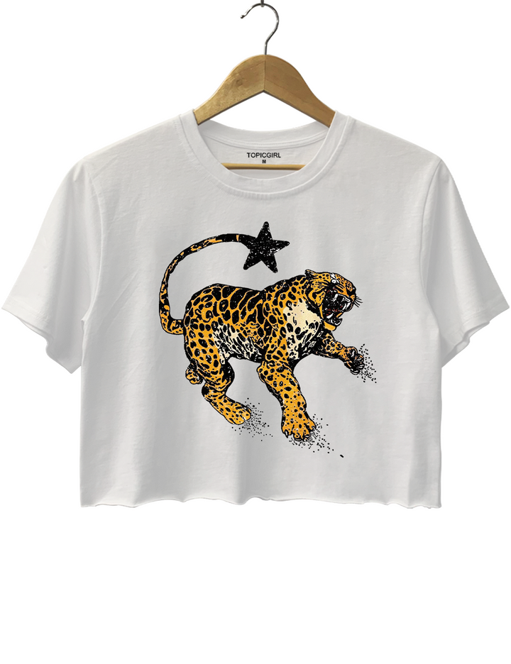 Vintage Inspired Jaguar Crop Top