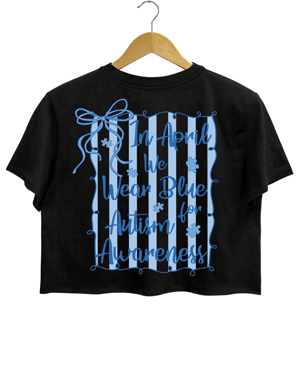 In April We Wear Blue Autism Crop Top