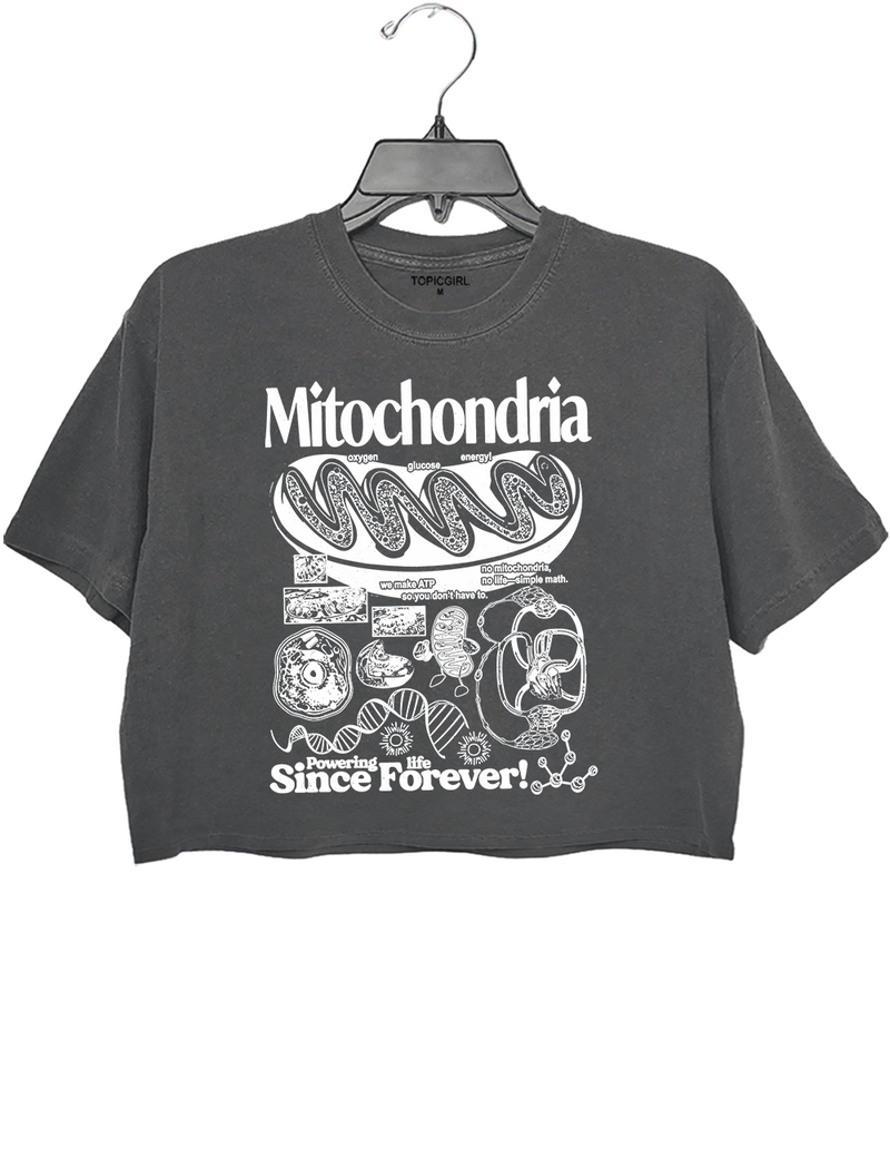Mitochondria Vintage Science Crop Top