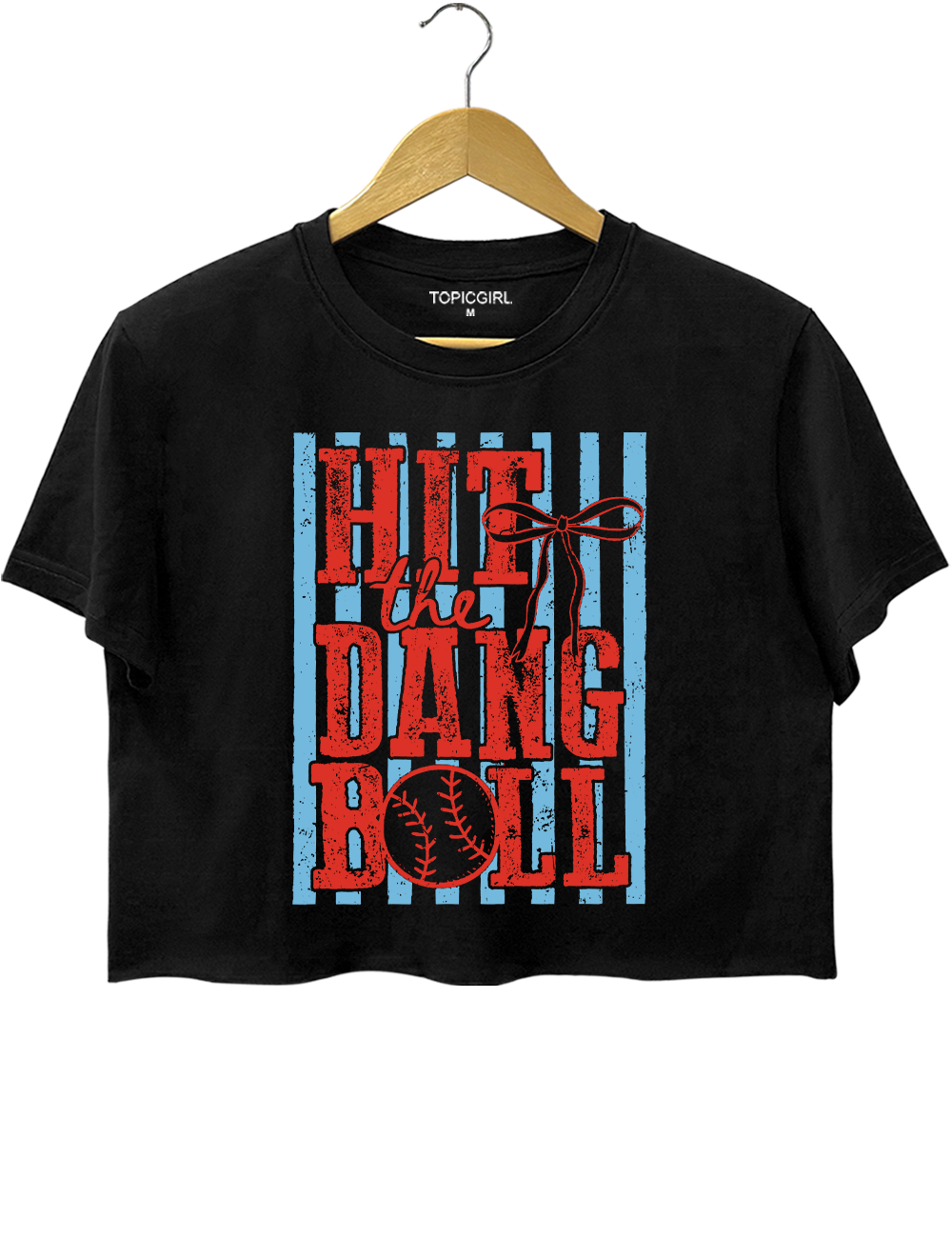 Hit The Dang Ball Baseball Crop Top
