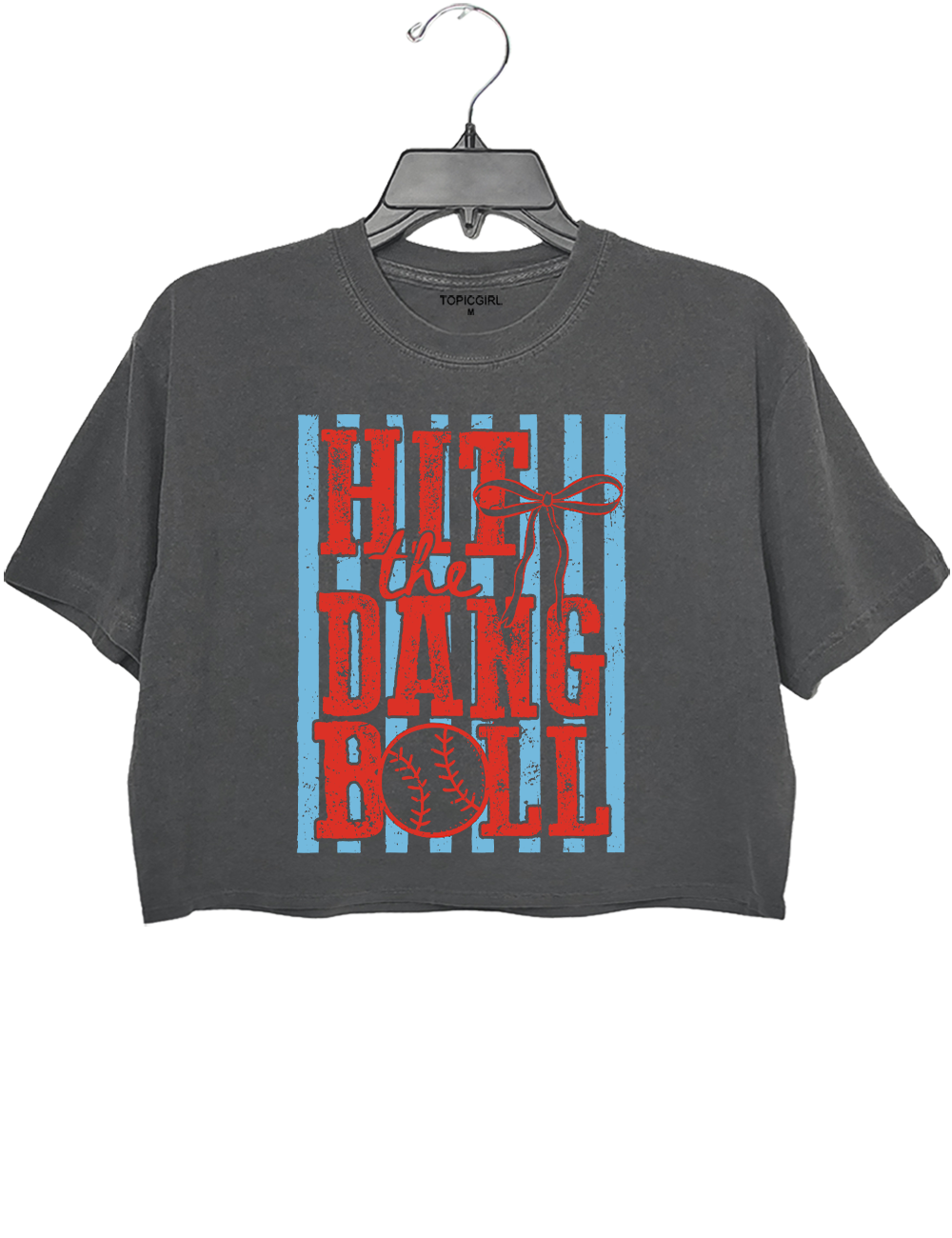 Hit The Dang Ball Baseball Crop Top