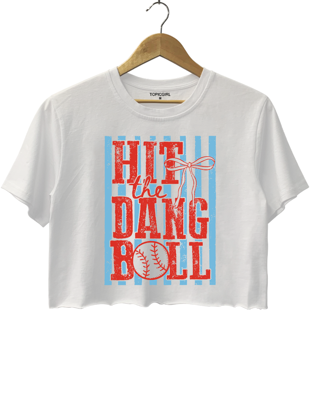 Hit The Dang Ball Baseball Crop Top