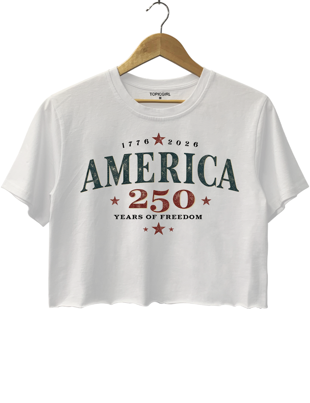 Retro USA 250th Anniversary 2026 Crop Top
