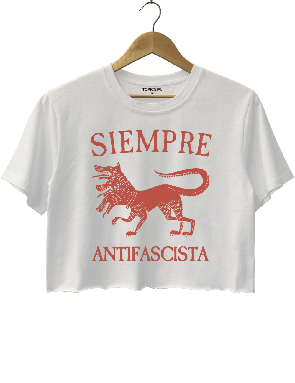 Antifascista Vintage Political Protest Crop Top