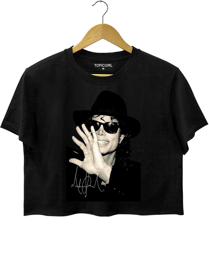 Remembering Michael Jackson Crop Top