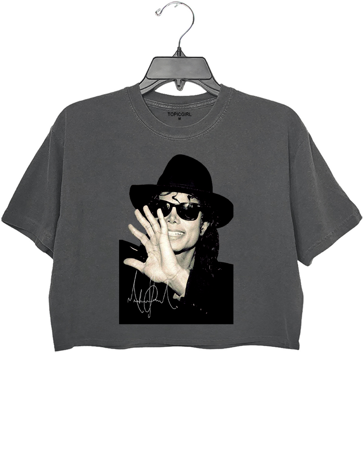 Remembering Michael Jackson Crop Top