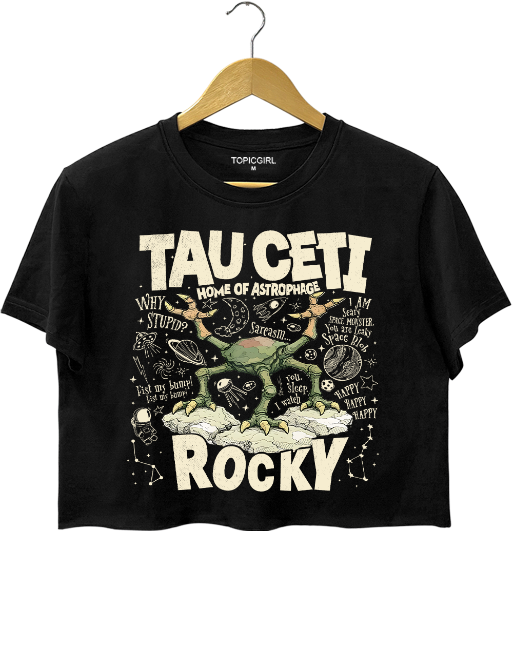 Rocky Tau Ceti Amaze Amaze Amaze Jazz Hands Crop Top