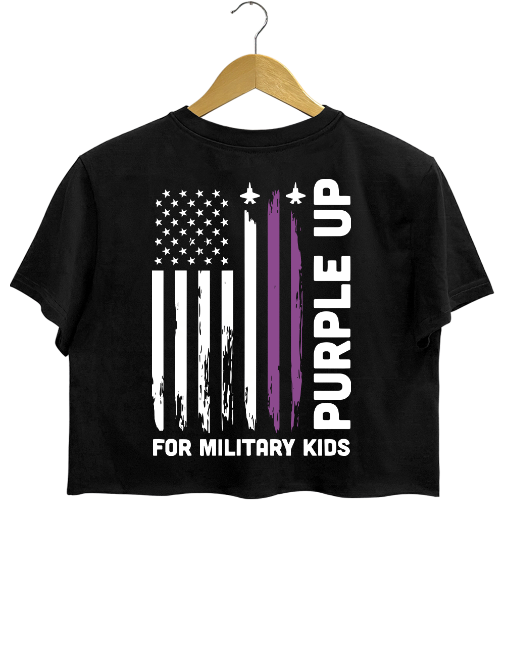 Purple Up Day For Military Kids Crop Top