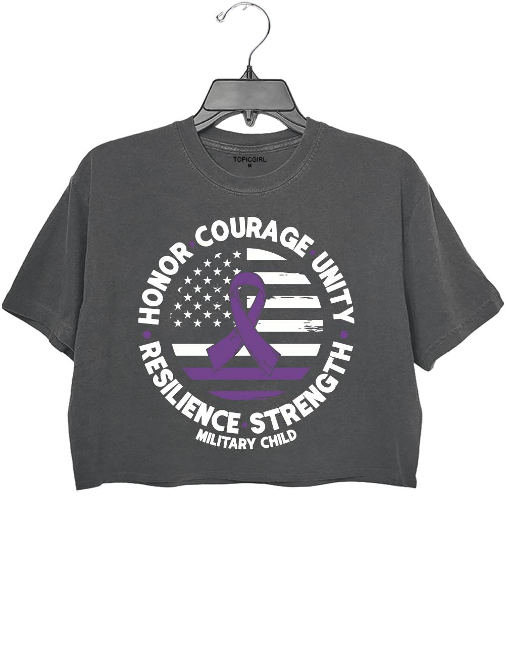 Purple Up Day For Military Kids Crop Top