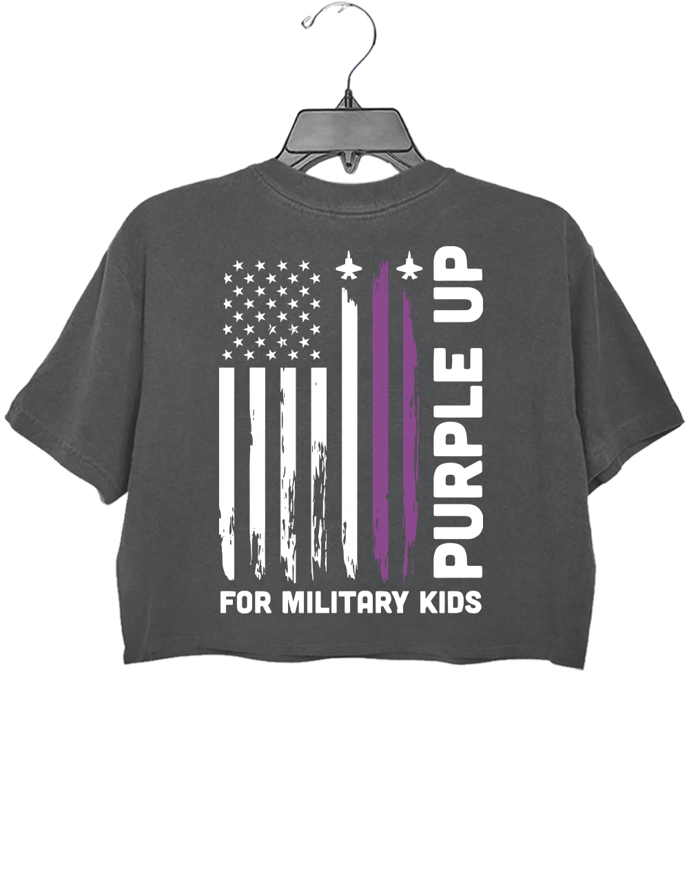 Purple Up Day For Military Kids Crop Top