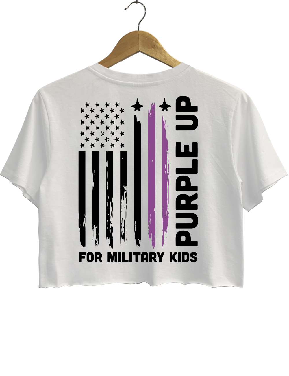Purple Up Day For Military Kids Crop Top