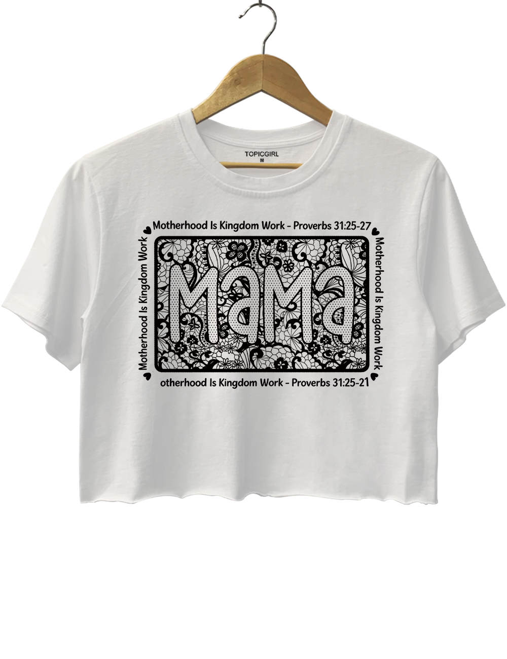Motherhood Is Kingdom Work  Crop Top