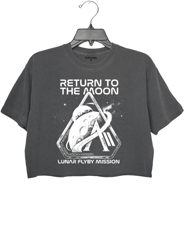 Artemis 2 Return To The Moon Lunar Flyby Crop Top