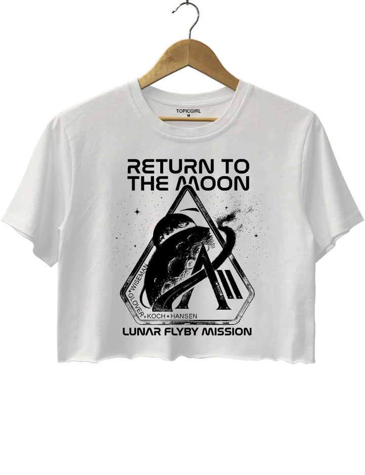 Artemis 2 Return To The Moon Lunar Flyby Crop Top