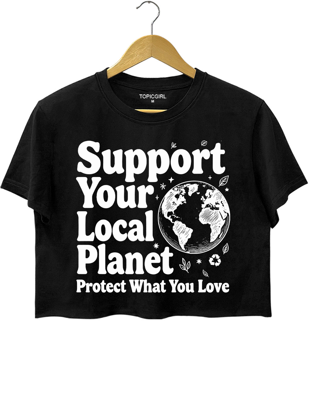 Support Your Local Planet Crop Top