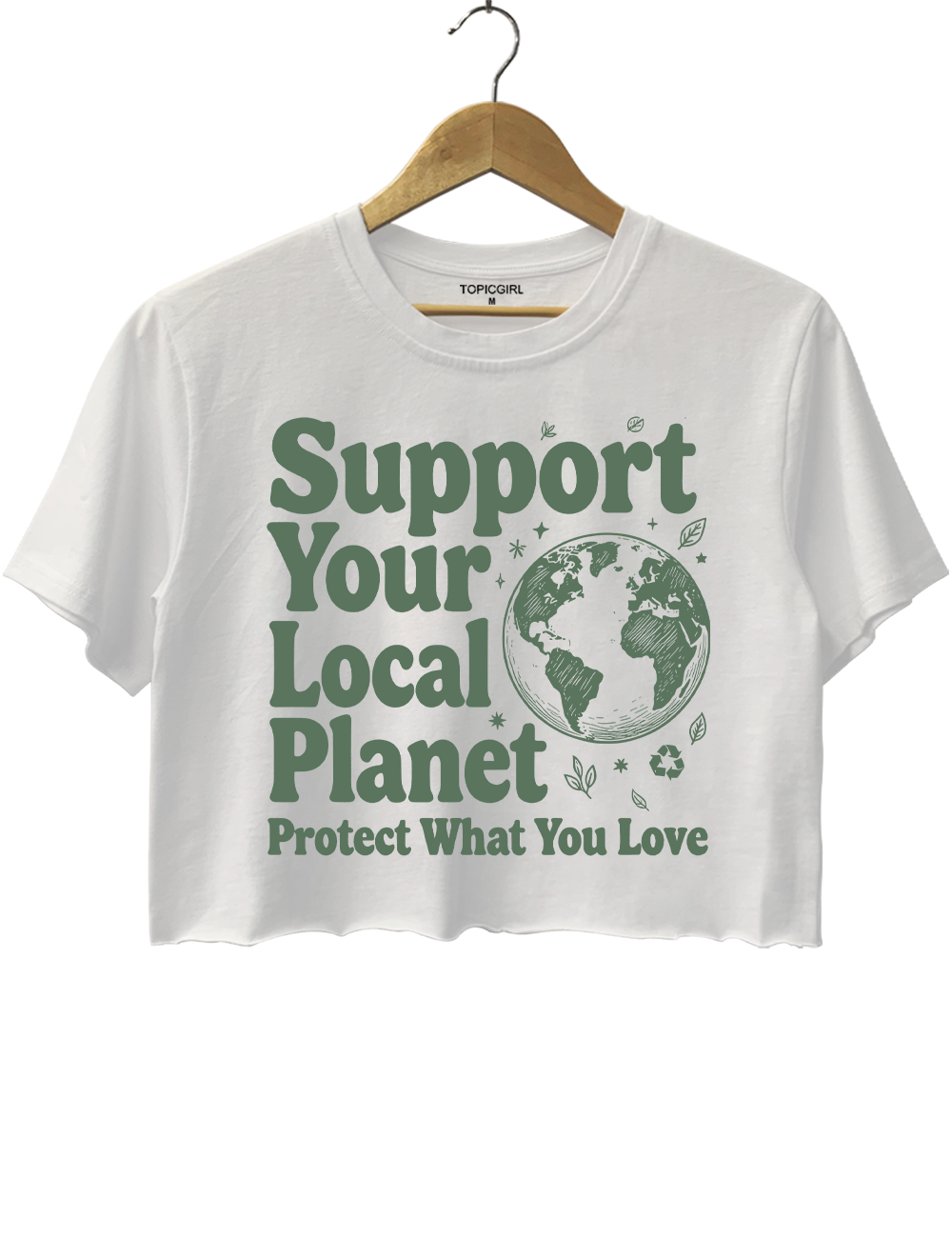 Support Your Local Planet Crop Top