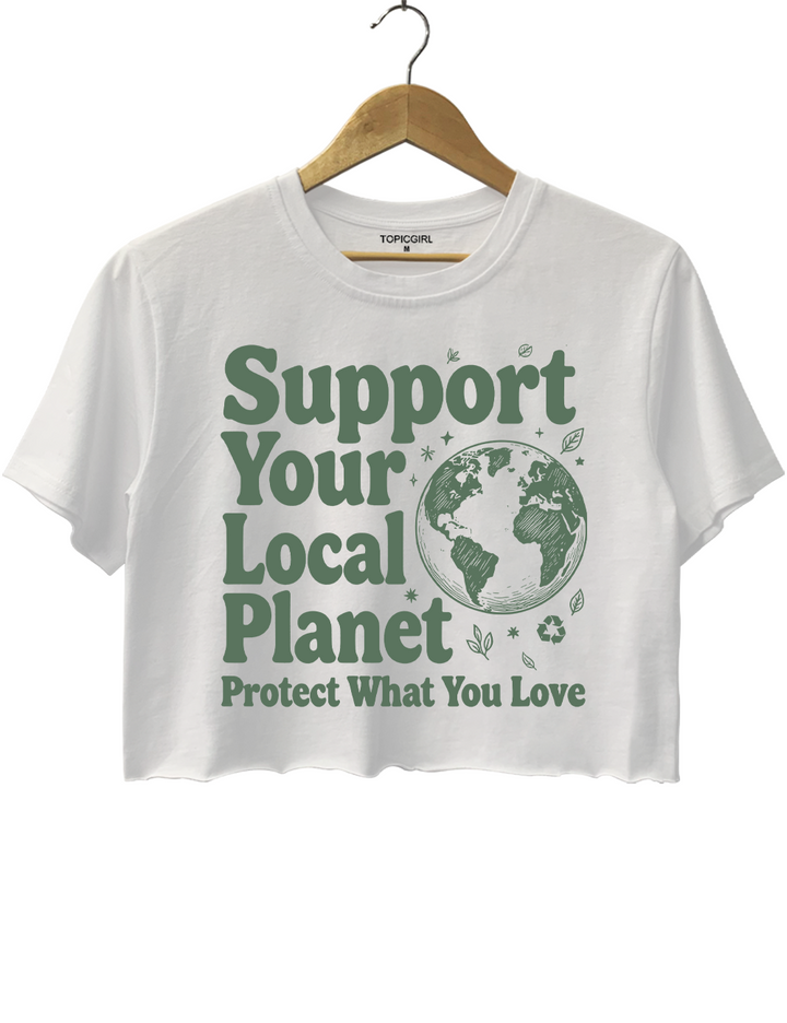 Support Your Local Planet Crop Top