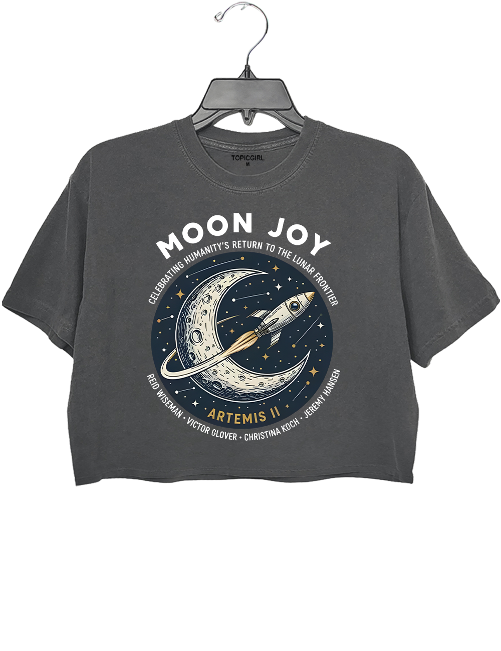 Moon Joy Artemis II Shirt Lunar Mission Crop Top