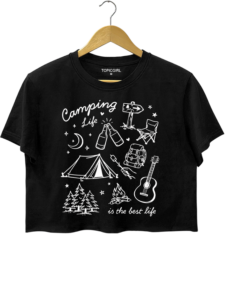 Camping Life Nature Lover Crop Top