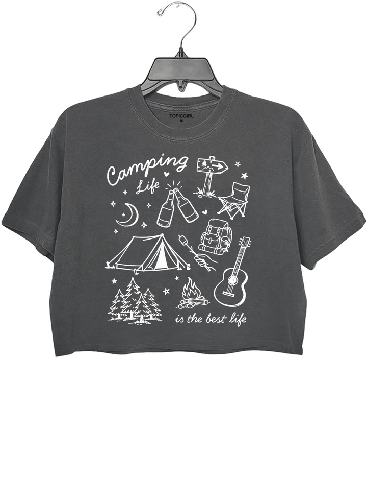 Camping Life Nature Lover Crop Top
