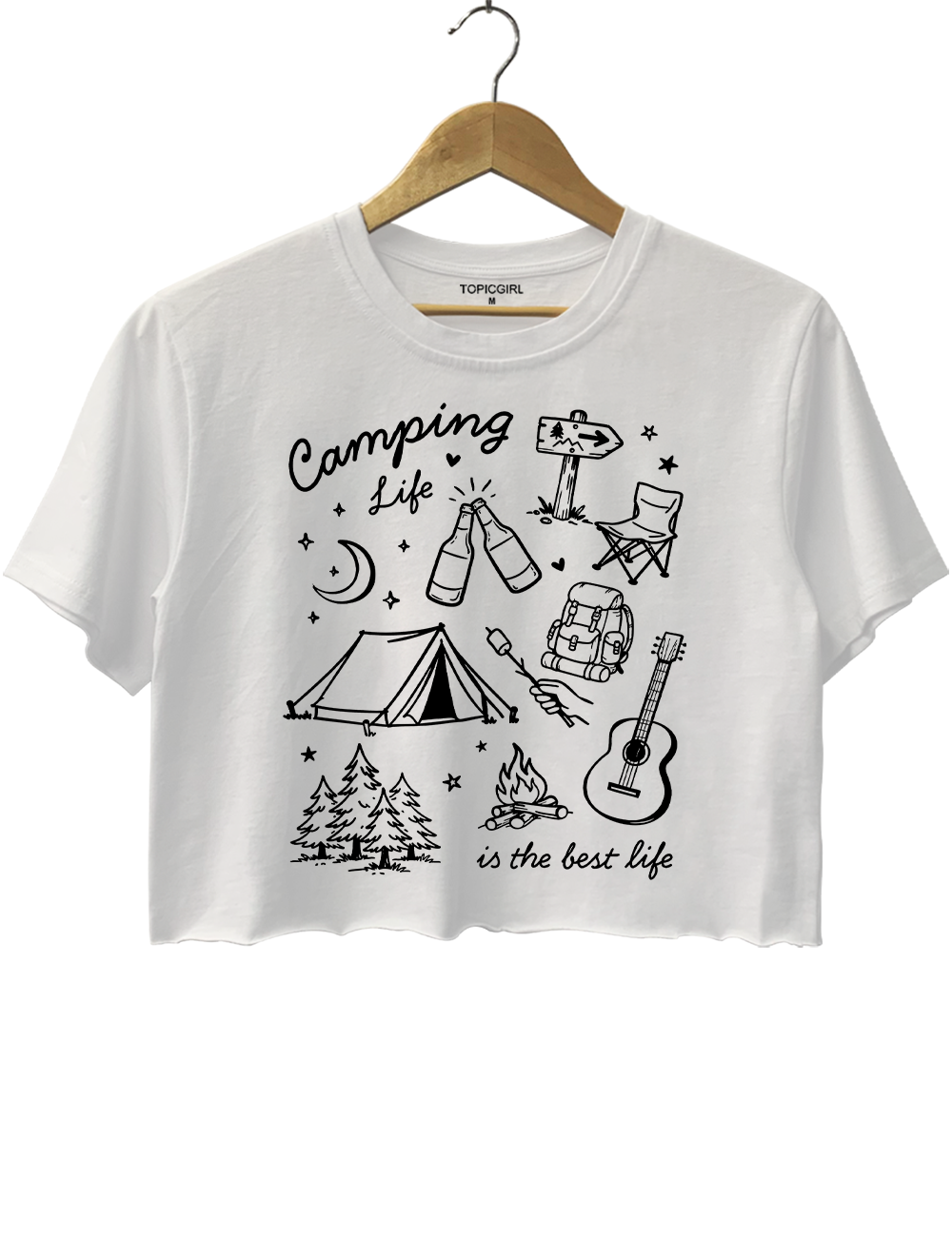 Camping Life Nature Lover Crop Top