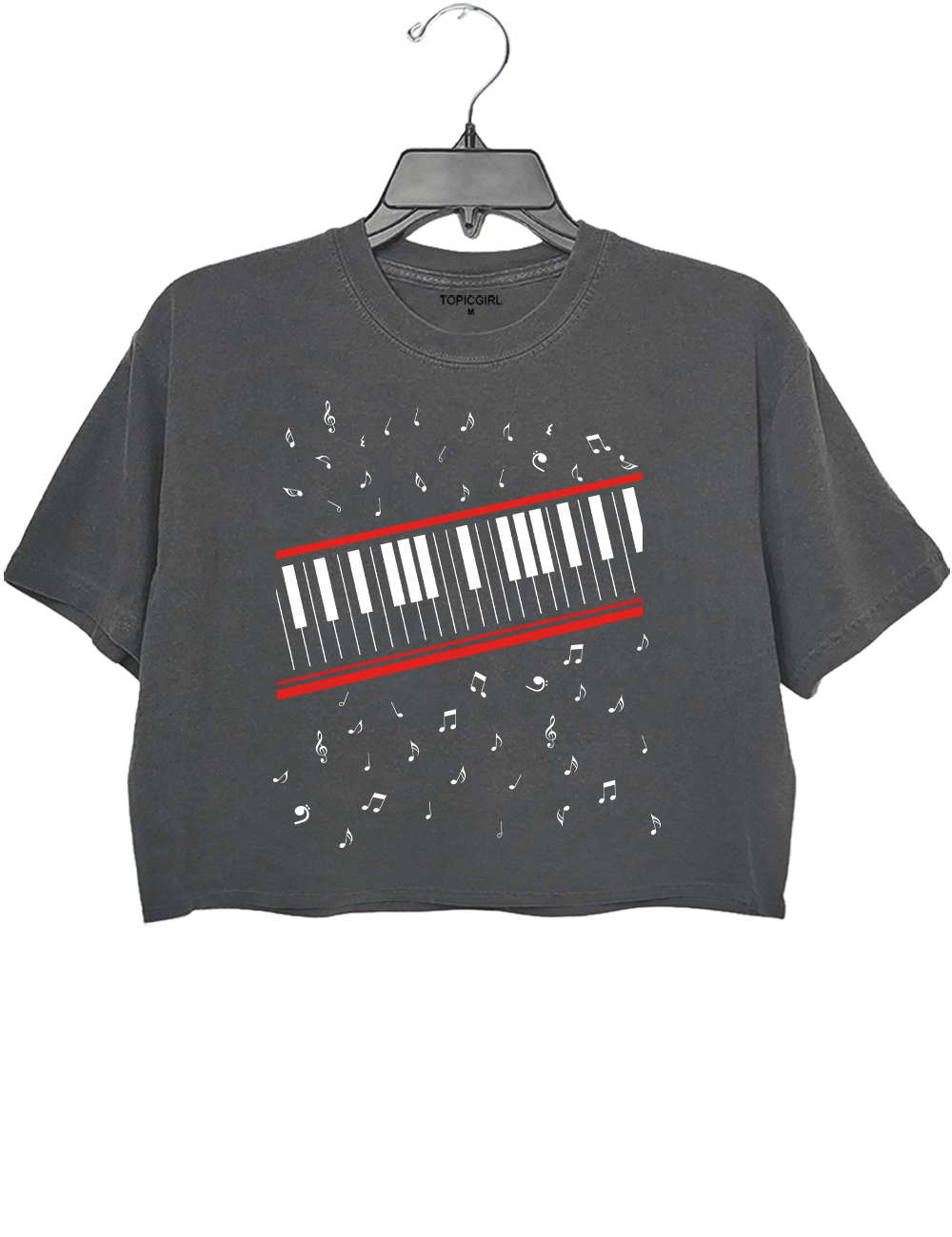 Michael Jackson Beat It Piano Keys Crop Top
