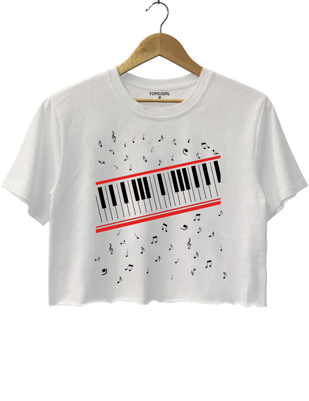 Michael Jackson Beat It Piano Keys Crop Top