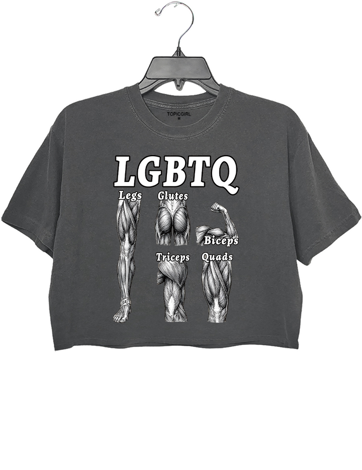 LGBTQ Legs Glutes Biceps Triceps Quads Crop Top